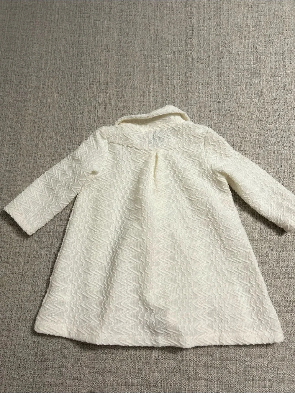 Katie May Girls' Cream Textured A-Line Pea Coat Size 24M